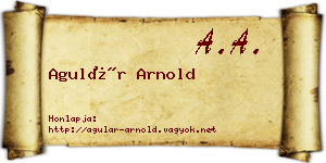 Agulár Arnold névjegykártya